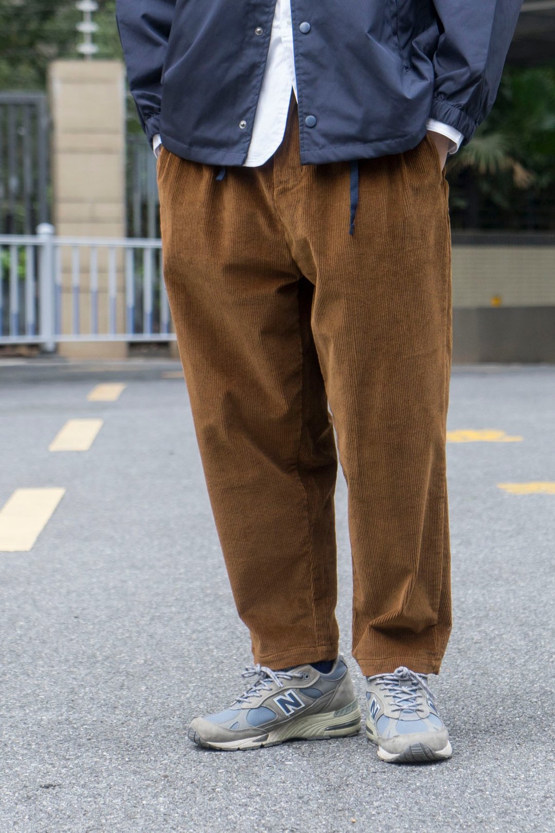 PANTS 秋冬季燈芯絨褲 美式復古保暖休閒褲 VINTAGE - 男士长裤 - 棉 咖啡色