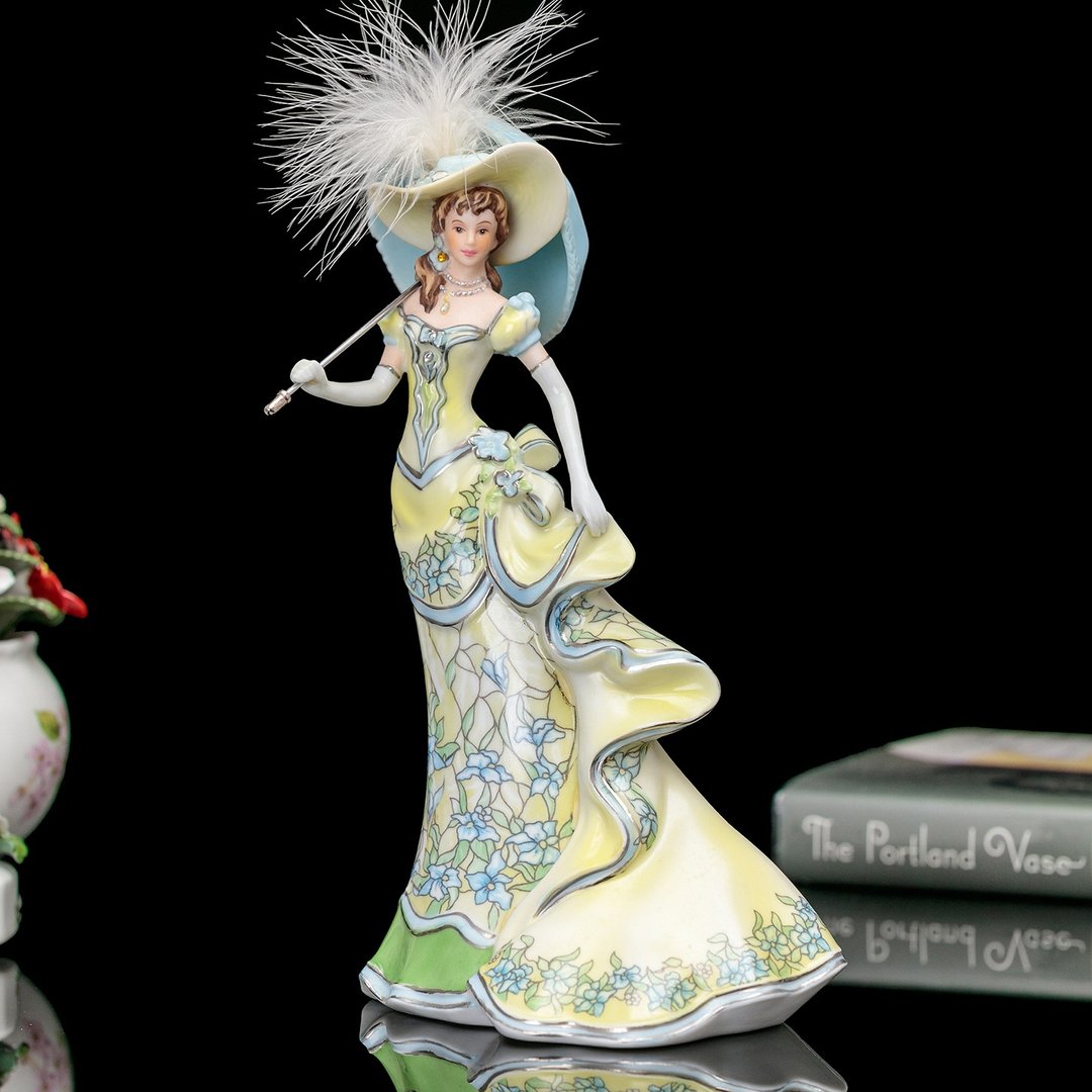 美国Bradford 2009年Thomas Kinkade花样年华花园仕女收藏瓷偶(黄 - 摆饰 - 瓷 