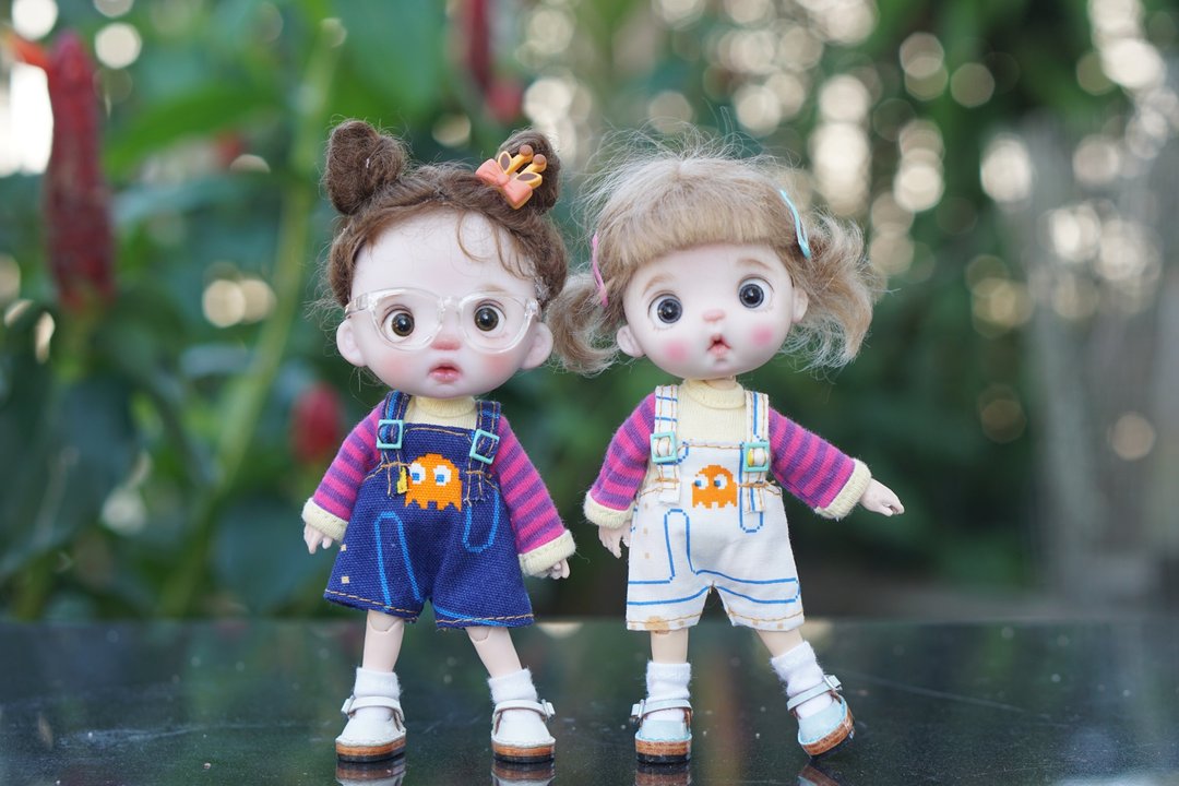 Overalls for dolls size ob 11 - 玩具/玩偶 - 棉．麻 蓝色