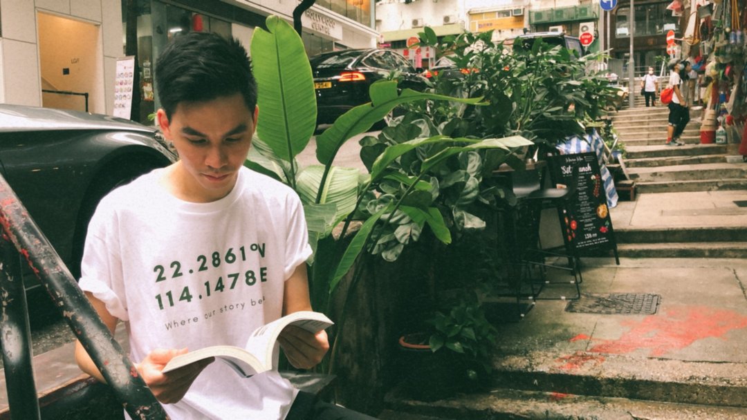 港识多史 水坑口座标 短袖 T-Shirt -白色 - 男装上衣/T 恤 - 棉 白色