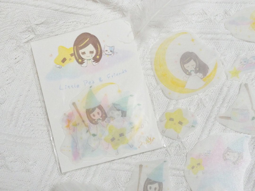 *Little Pea & Friends*贴纸组 12张入 - 贴纸 - 纸 白色