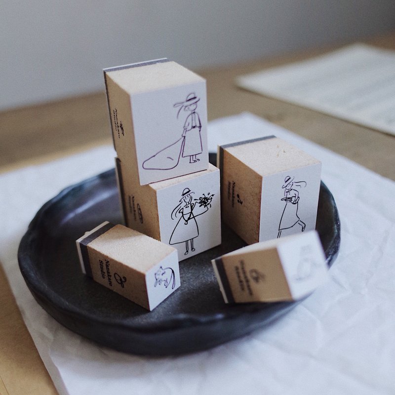 Her & Her Kitty 单颗小印章 - 印章/印台 - 木头 白色