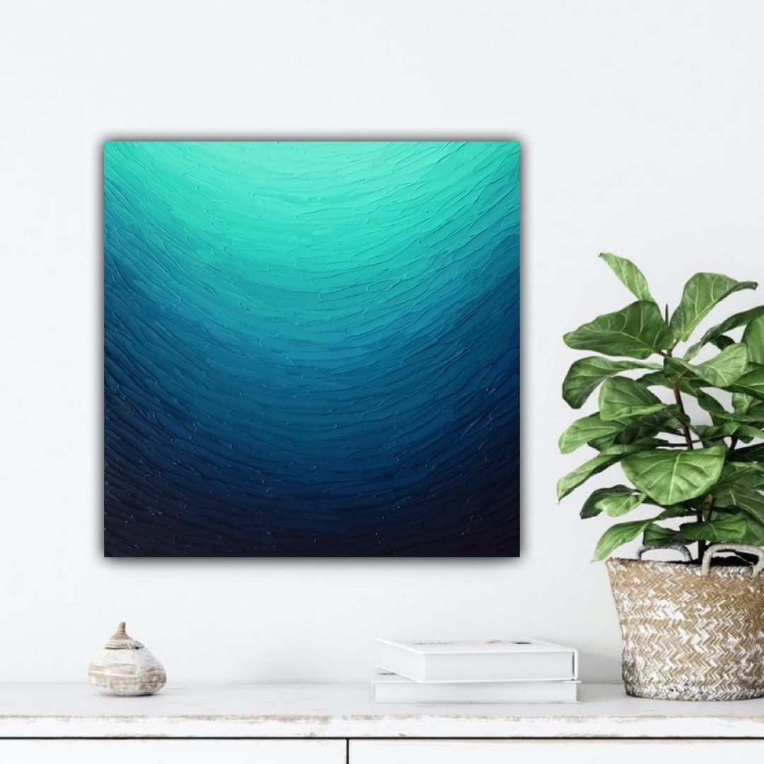【海洋】可定制装饰画/蓝绿抽象画/客厅挂画/疗愈/简约风格 - 海报/装饰画/版画 - 压克力 蓝色