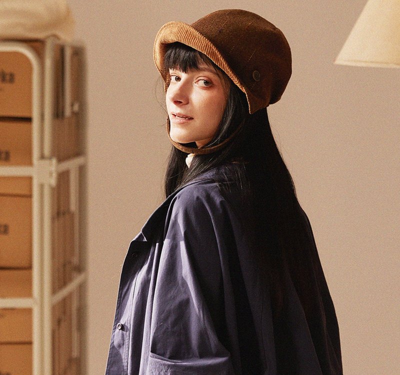 【限量马术】复古简约/日常系带显瘦包头帽 - 帽子 - 羊毛 多色