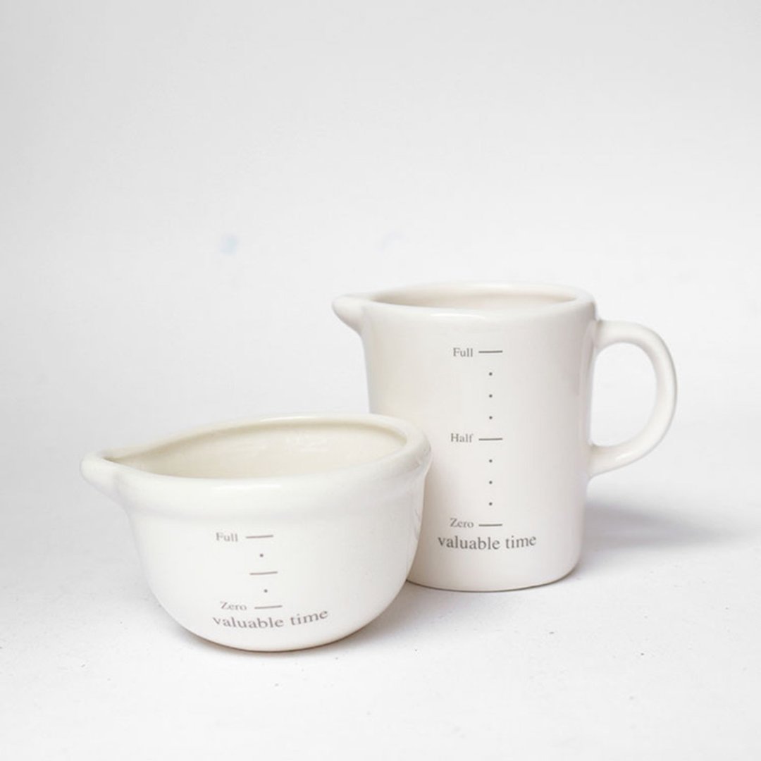Petit陶瓷盆器 / 量杯&料理碗 - 花瓶/陶器 - 陶 白色