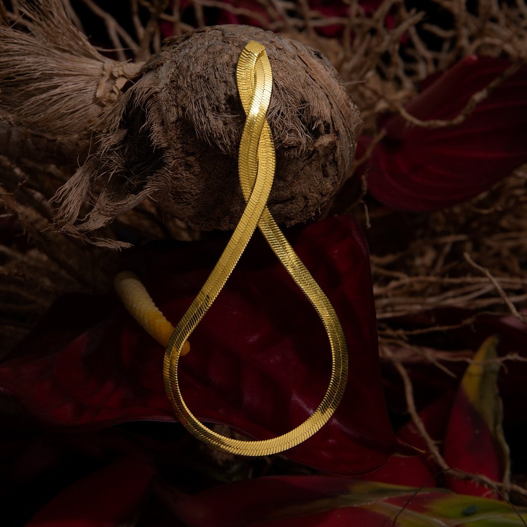 【Final Sale】金色长版多样式圈型蛇链耳环/耳链 - 耳环/耳夹 - 铜/黄铜 金色