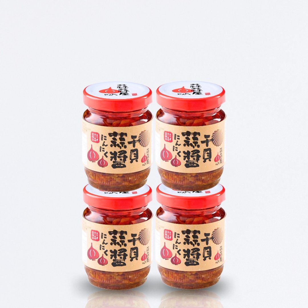 【蒜蒜屋快速到货】全新上市 干贝蒜酱尝鲜4入组 干贝丝 油葱酥 - 酱料/调味料 - 玻璃 咖啡色