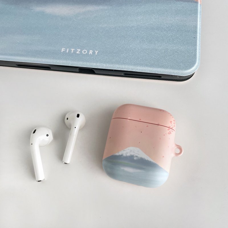 【FITZORY】风景系列 - 春日樱の富士 | AirPods壳 - 耳机收纳 - 塑料 多色