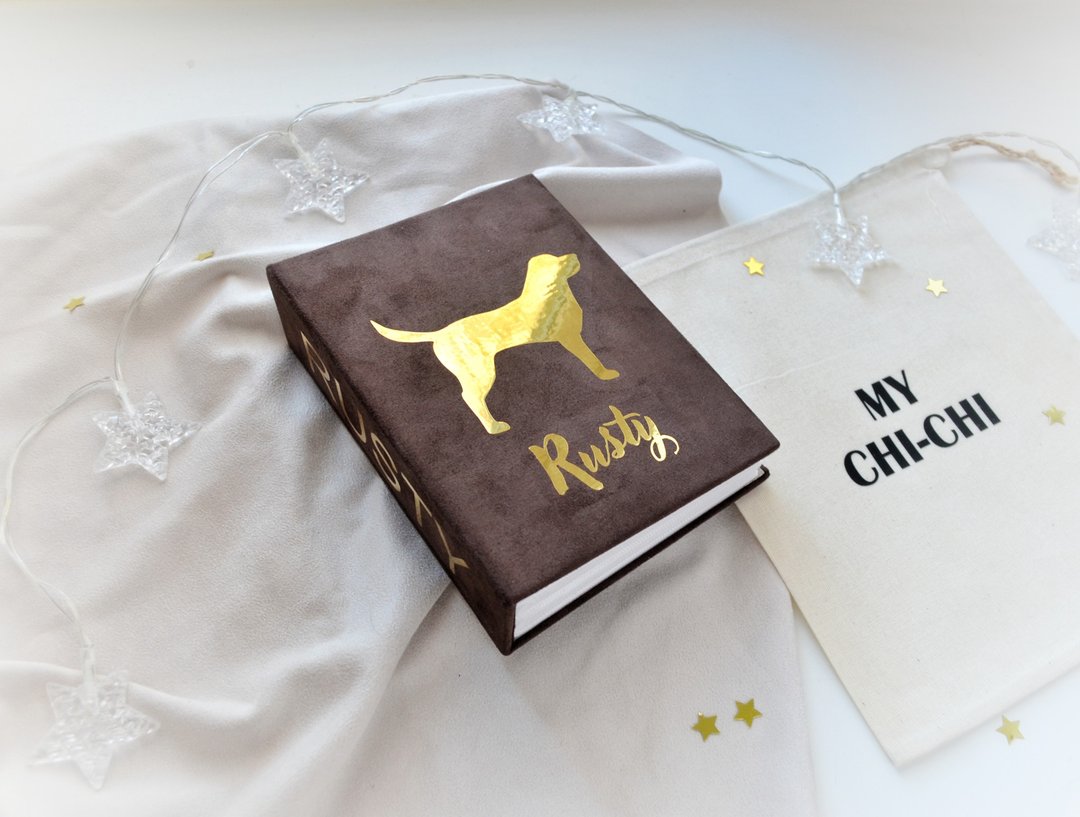 Personalized Labrador Photo Album 100 photos 10x15, Dog Memory Book, Custom - 其他 - 其他人造纤维 咖啡色