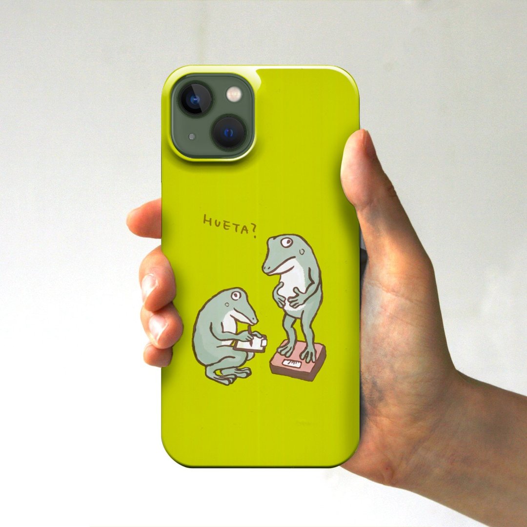 Smartphone case blue frog weighs lime - 手机壳/手机套 - 塑料 绿色
