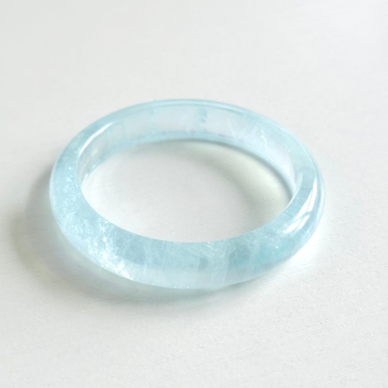 海蓝宝平安镯 52.4MM - 手链/手环 - 水晶 蓝色