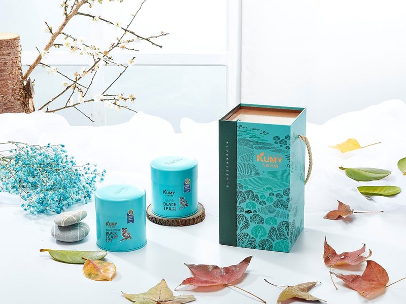 森韵茶叶礼盒 梨山黑森林红茶霞光171, 2罐 - 茶 - 新鲜食材 红色