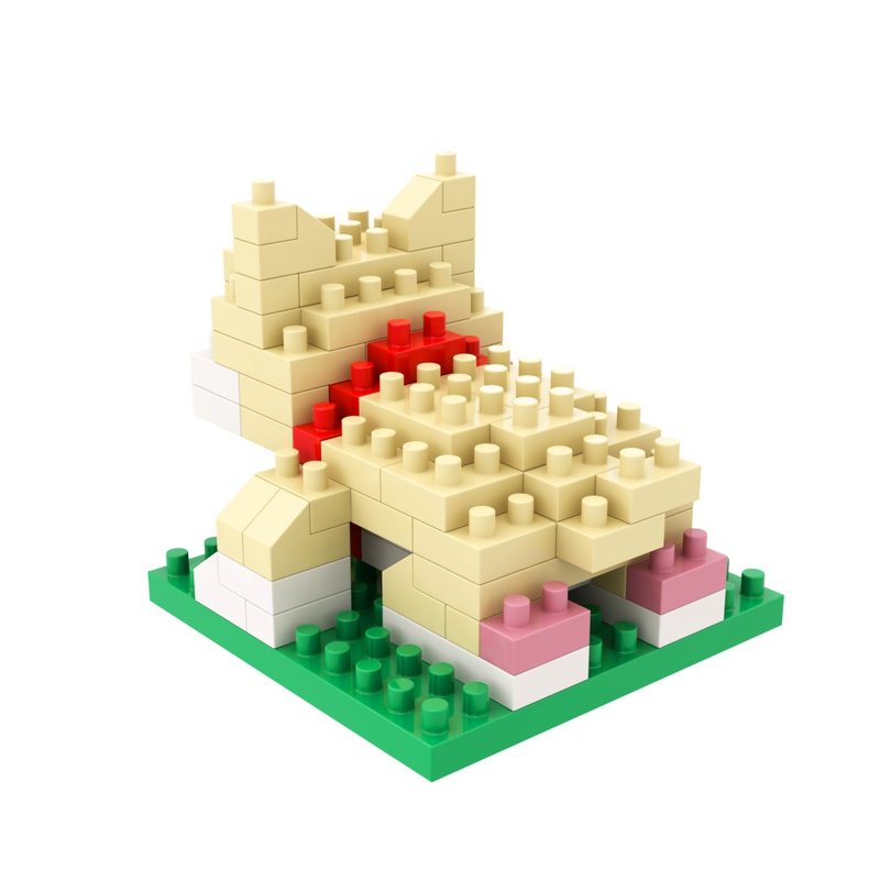Archbrick 土下座柴犬 Pixel 微积木 - 拼图 - 塑料 多色