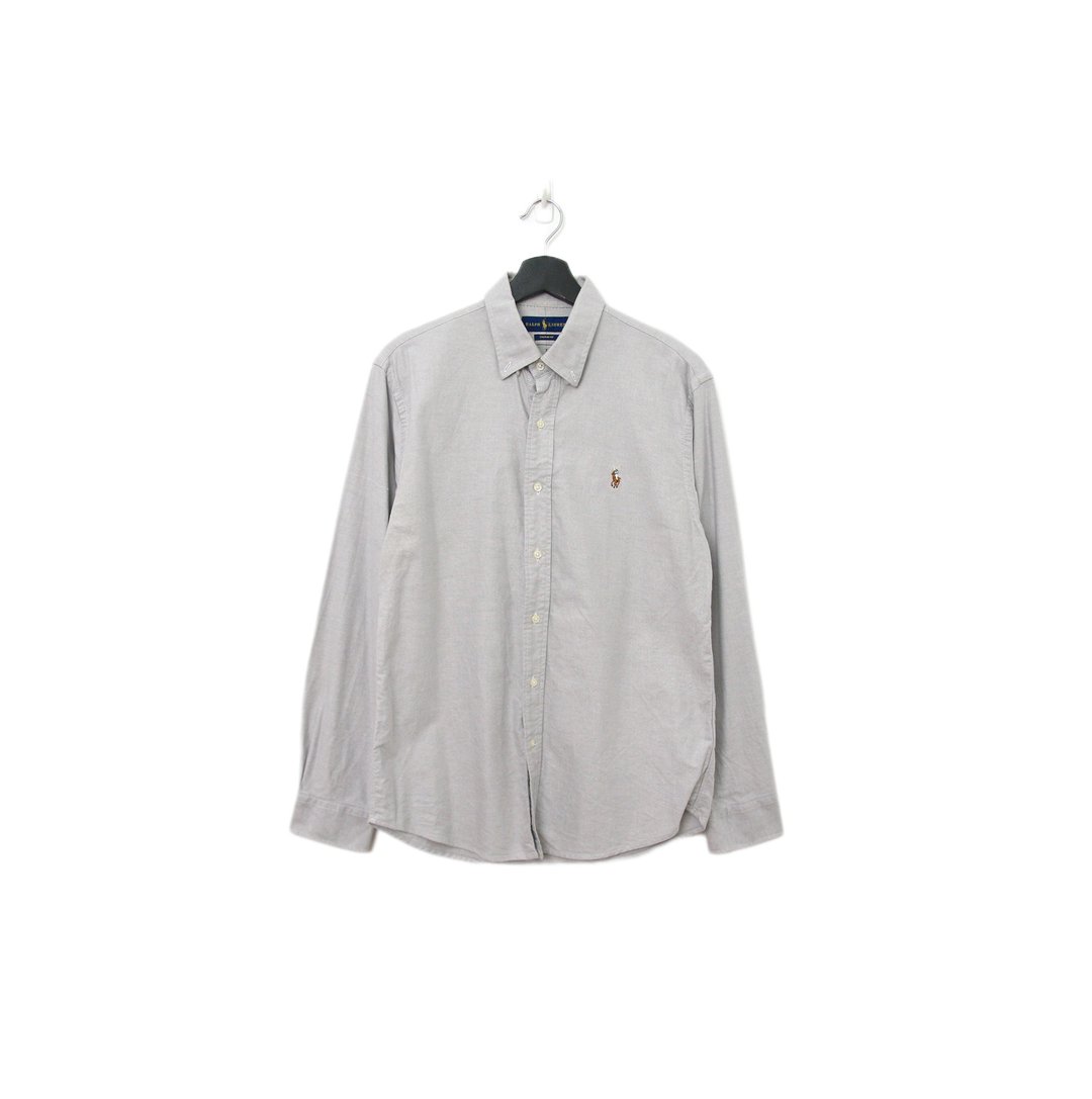 Back to Green-品牌衬衫 polo 浅灰 sh-15//vintage shirt - 男装衬衫 - 棉 