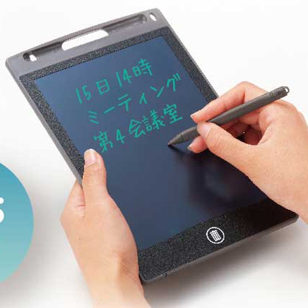 电子记事本 8.5 寸书写板 书写/擦除板 - 笔记本/手帐 - 塑料 黑色