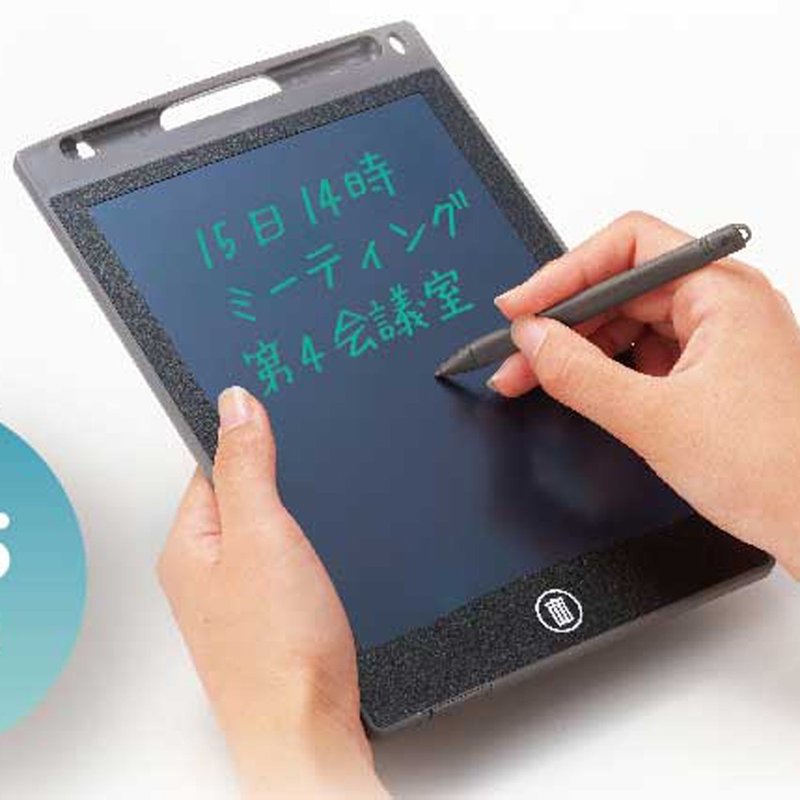 电子记事本 8.5 寸书写板 书写/擦除板 - 笔记本/手帐 - 塑料 黑色