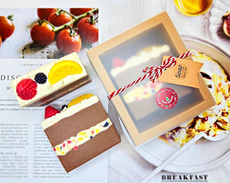 【24h出货】重磅水果蛋糕皂∣乳木澳湖牛奶皂 圣诞礼盒 交换礼物 - 肥皂/手工皂 - 环保材料 