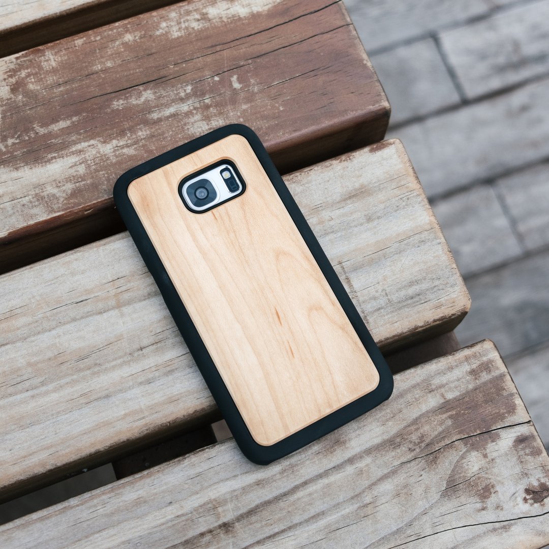 天然原木 枫木 Samsung S7 S7 Edge 手机保护壳 硬壳 - 手机壳/手机套 - 木头 咖啡色