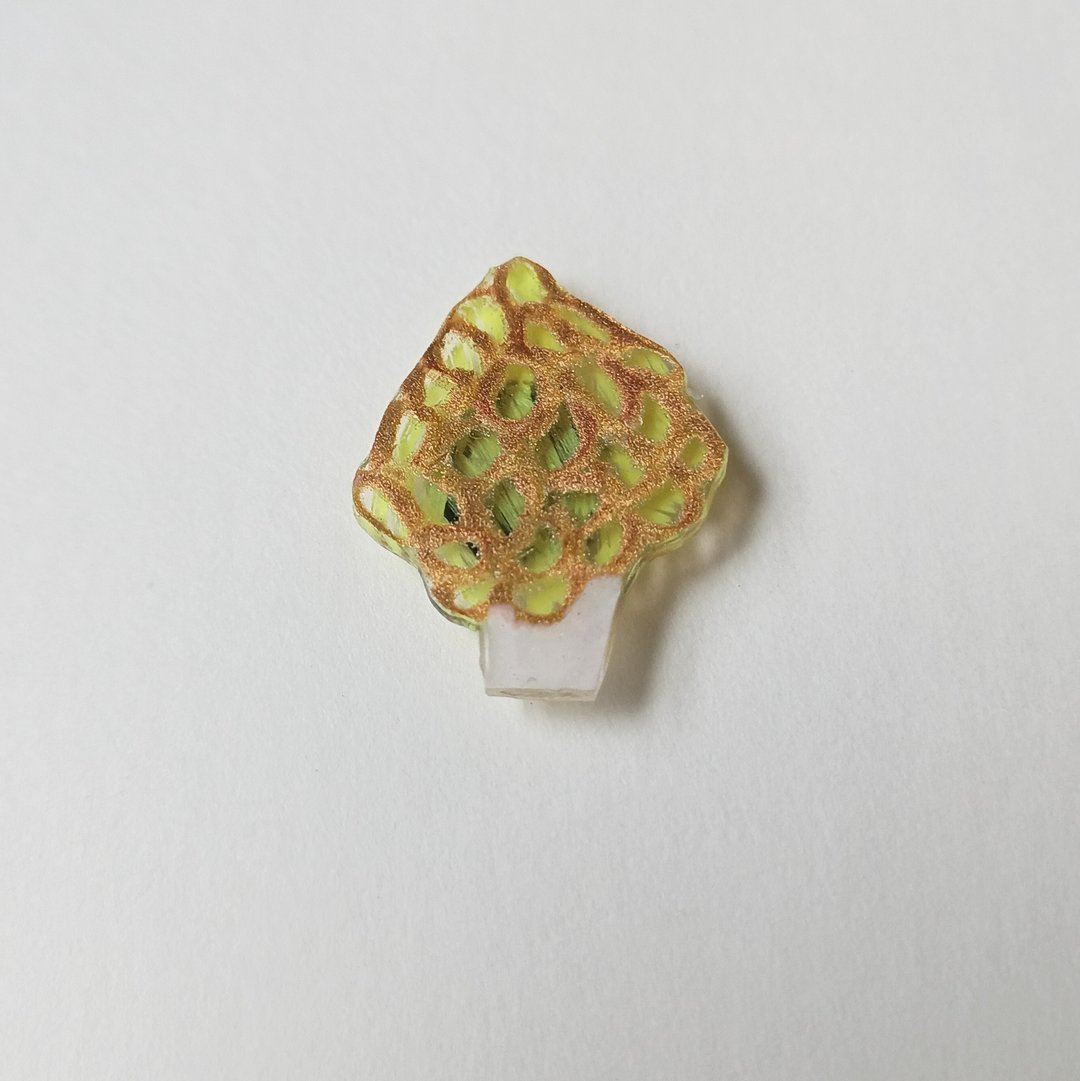 趣味 磁铁 摩卡菇 蘑菇 手绘 独一无二 - 冰箱贴/磁贴 - 塑料 金色