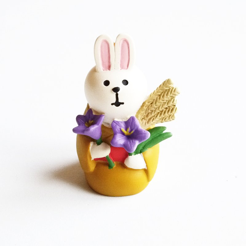 【日本DECOLE】Concombre 竹之温泉 - 插花兔 - 摆饰 - 陶 绿色