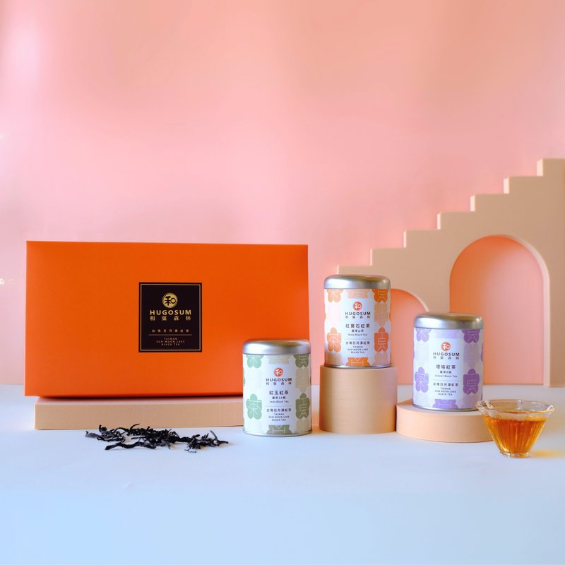 【好茶礼盒】台湾日月潭红茶小三红礼盒-石/玉/璎(20G*3罐) - 茶 - 纸 多色
