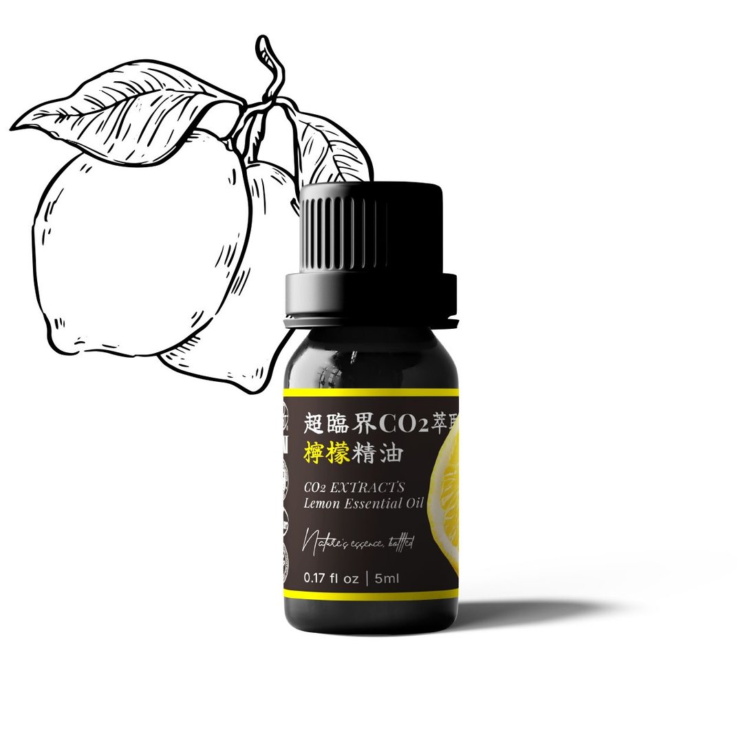 【卡佛香】超临界CO2萃取柠檬精油 - 香薰/精油/线香 - 玻璃 黑色