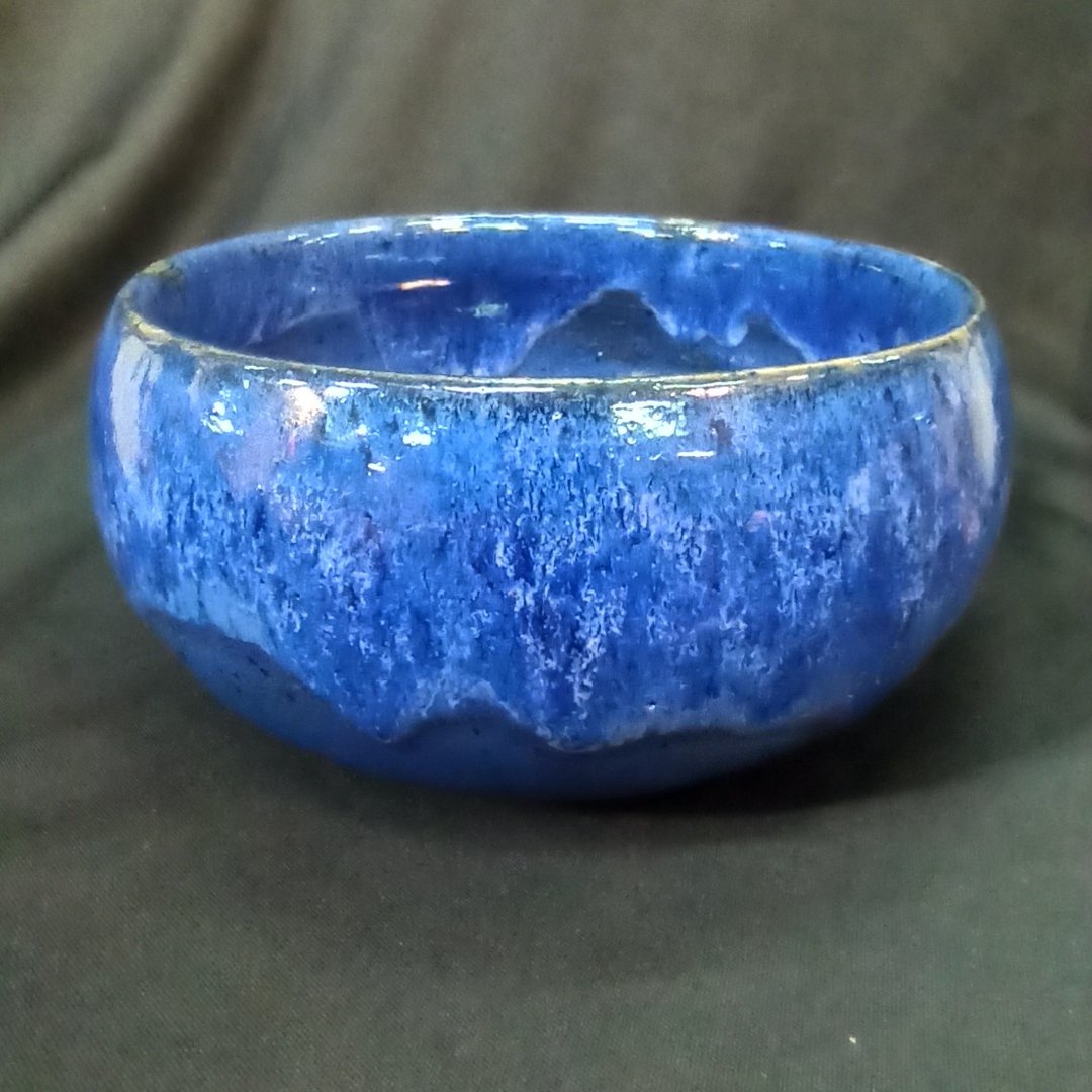 水方水盆花器茶碗聚宝盆 - 茶具/茶杯 - 陶 蓝色