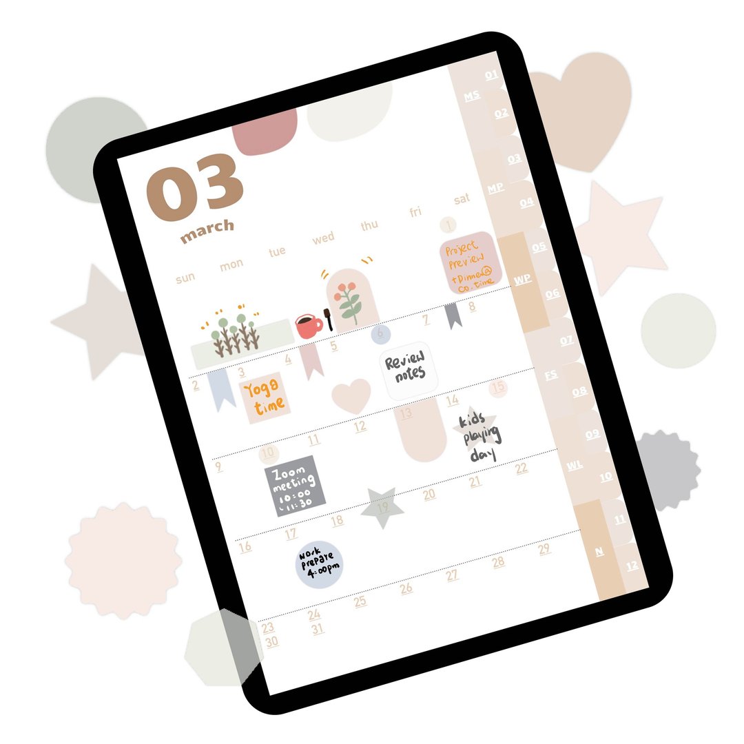 006 手帐半透明贴纸 | goodnotes | 210 个图案 | 已切割 - 电子手帐及素材 - 其他材质 