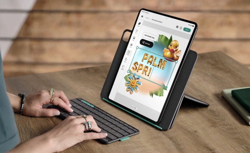 罗技 FLIP FOLIO 磁吸式iPad 键盘保护支架 - for 13寸 iPad - 平板/电脑保护壳 - 塑料 