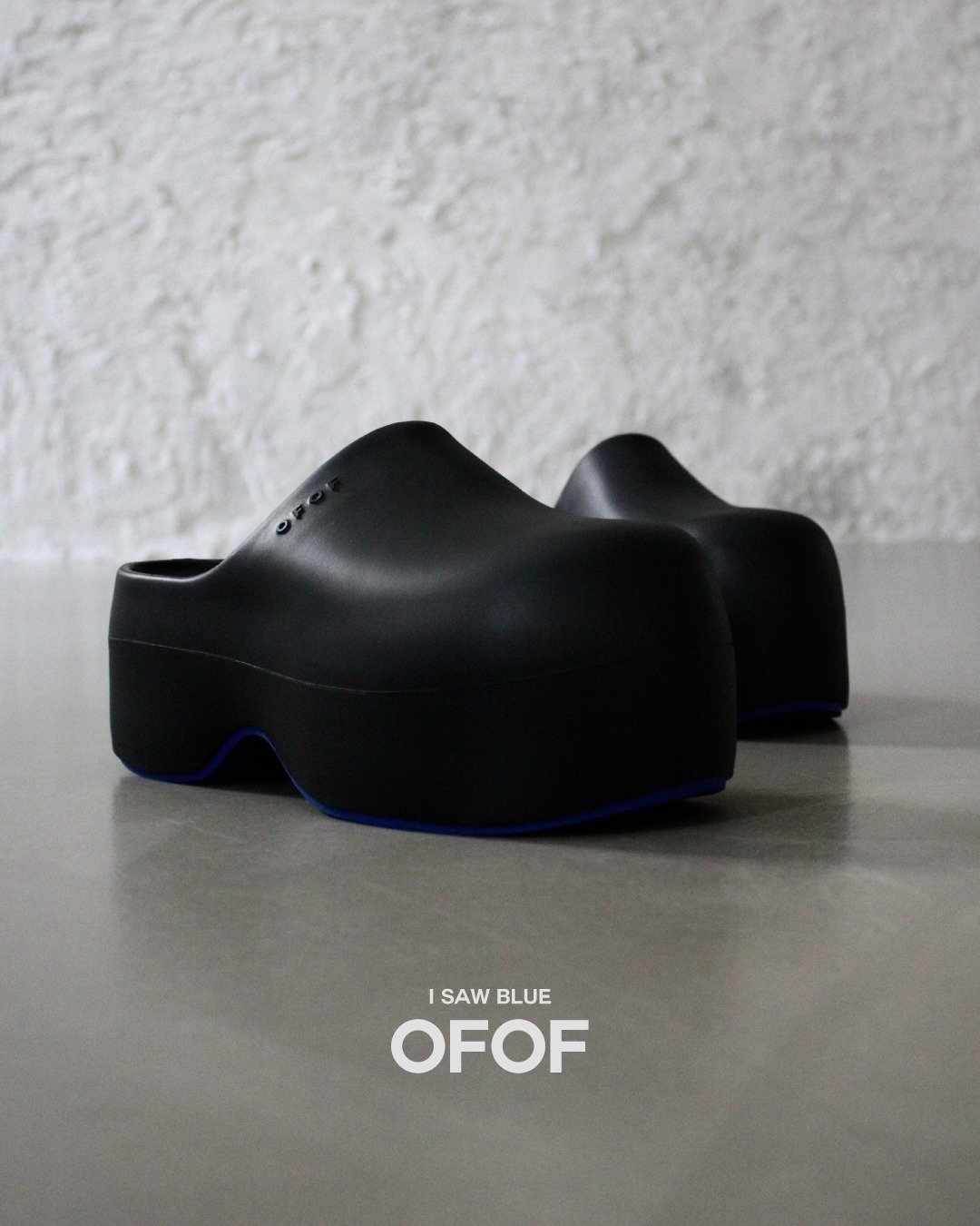 OFOF 1F - 雾黑 - 穆勒鞋 - 防水材质 黑色