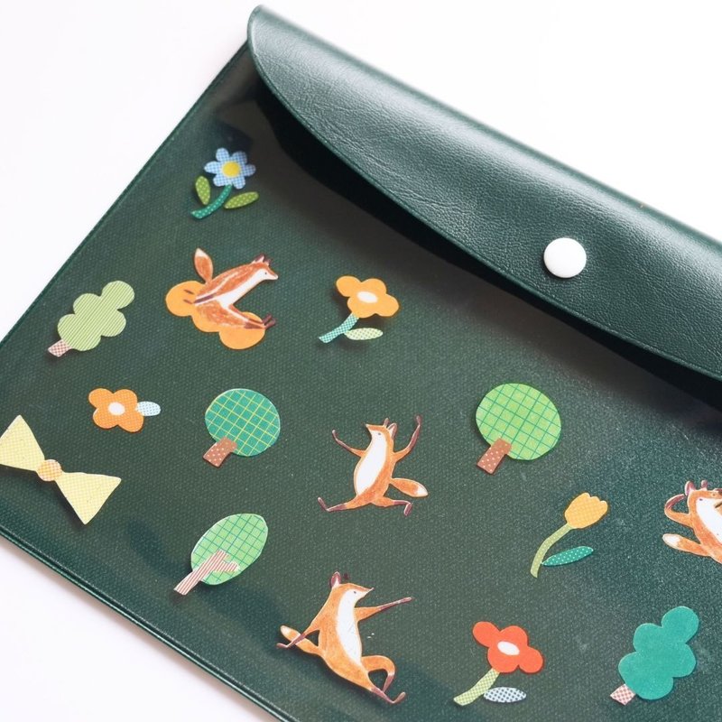 狐吉花园 | B5 多用途收纳袋  森林绿款 - 文件夹/资料夹 - 防水材质 