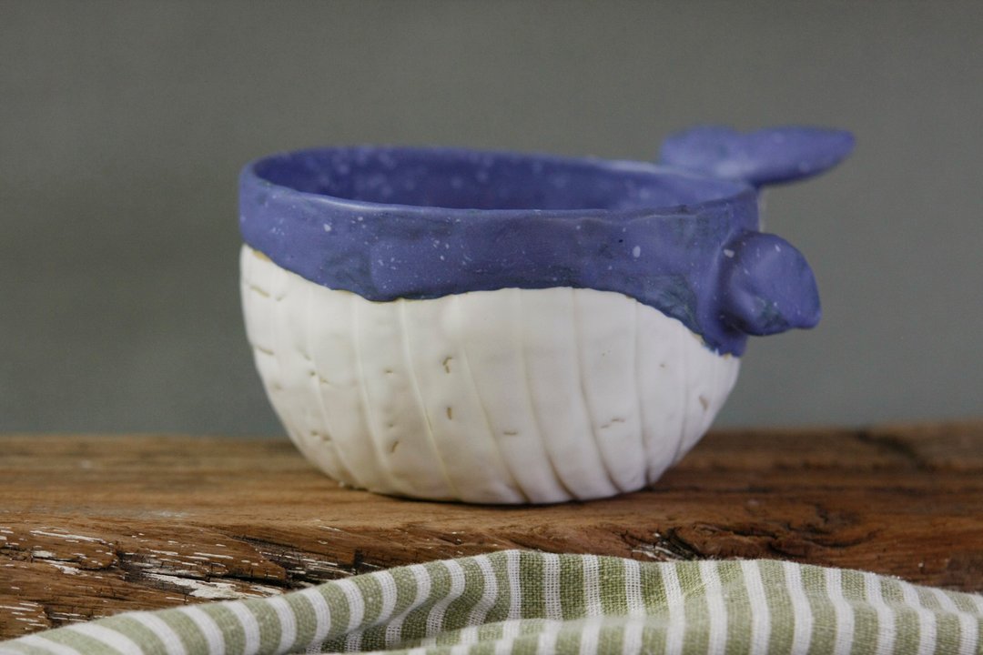 Blue Whale (Ceramic Bowl) - 茶具/茶杯 - 陶 