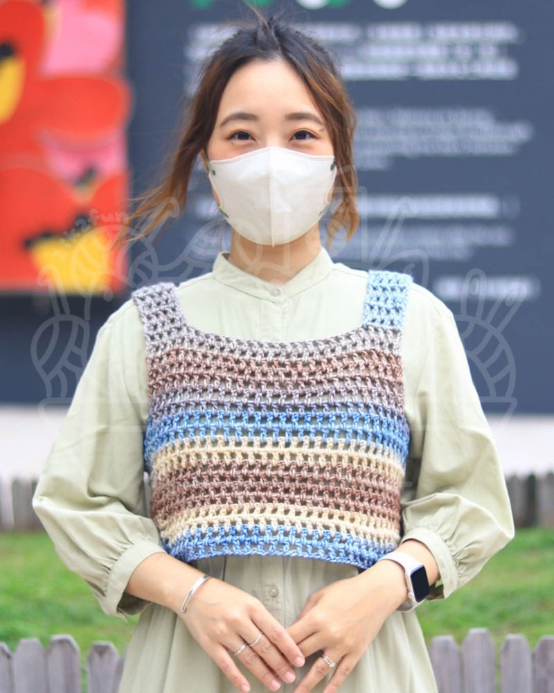 【影片教学+材料包】百搭背心(段染线版) - 编织/刺绣/羊毛毡/裁缝 - 棉．麻 多色