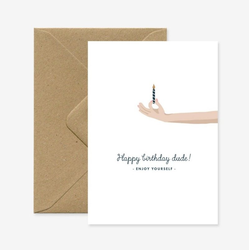 小小蜡烛生日卡 - 卡片/明信片 - 纸 