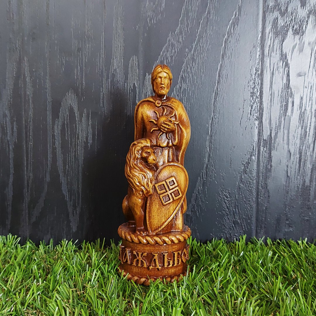 Figurine of the Slavic god Dazhbog - 玩偶/公仔 - 木头 多色