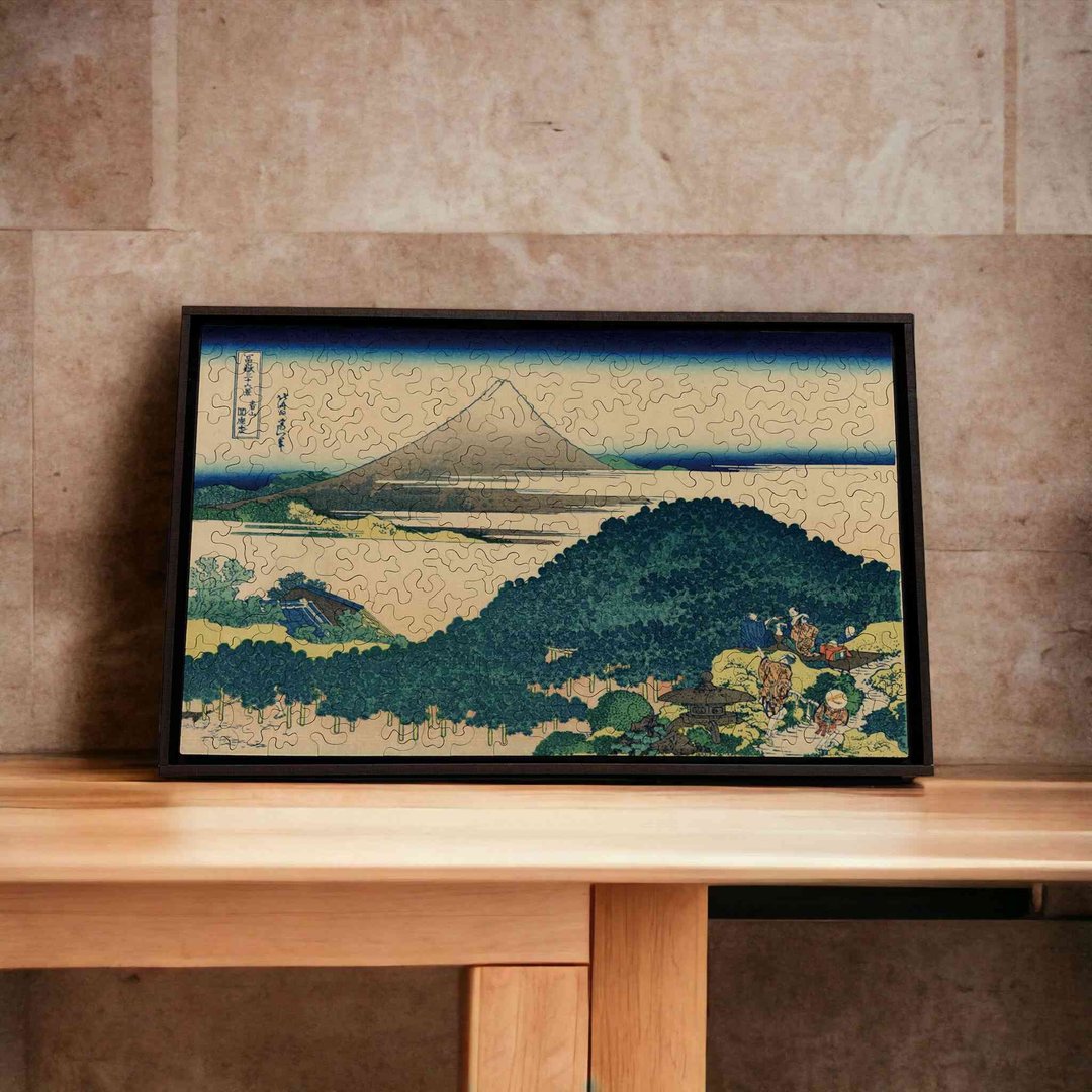 葛饰北斋-青山圆座松【壁虎拼图】 - 摆饰 - 木头 绿色