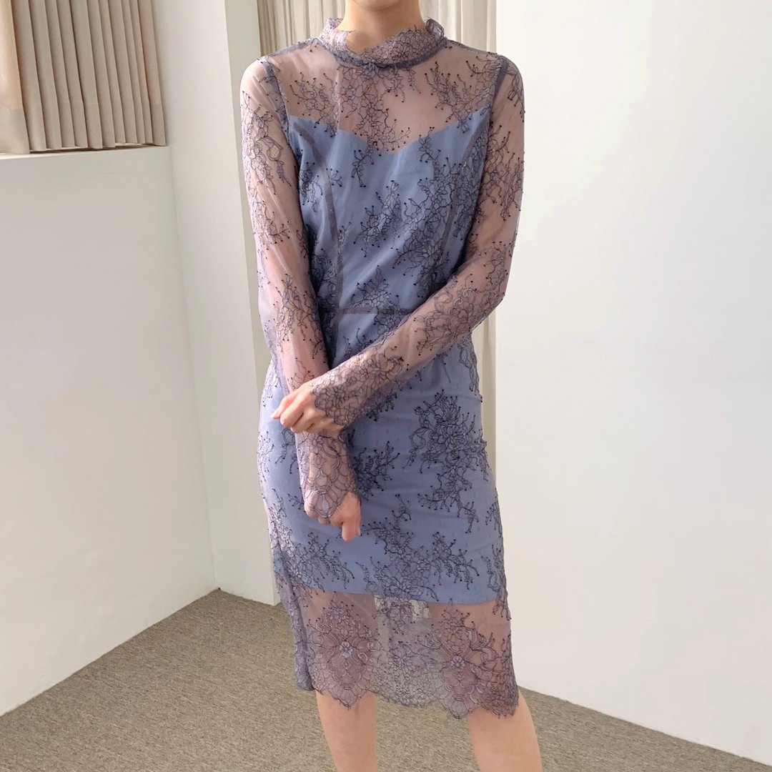 NOEL韩国制透肤蕾丝轻婚纱 婚礼洋装连身裙 - 晚装/礼服 - 聚酯纤维 