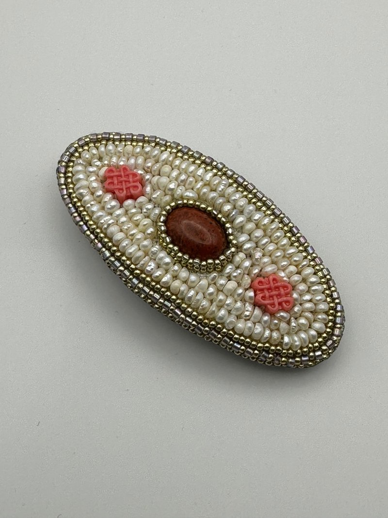 民族风格、手工、淡水珍珠发夹 - 发饰 - 珍珠 