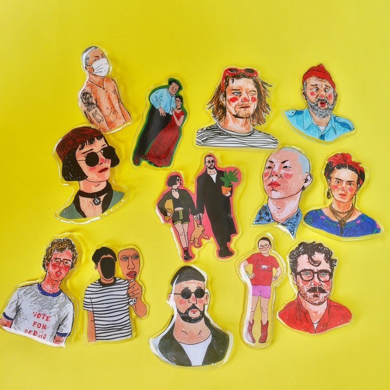 ACRYLIC BROOCH - 胸针 - 压克力 多色