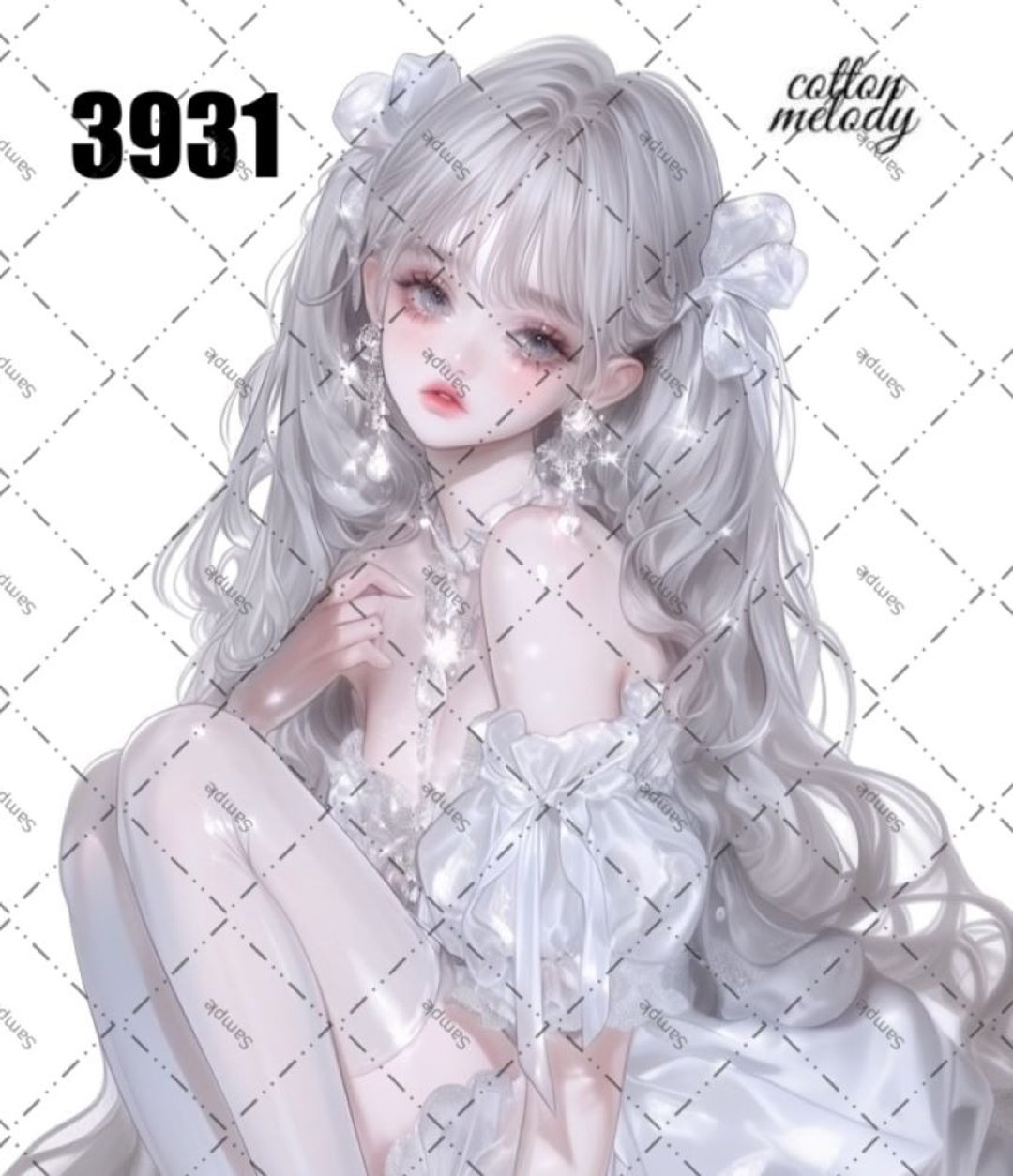 original sticker no.3931 人物贴纸 原创贴纸 原创人物贴纸 装饰贴纸 cotton melody - 贴纸 - 纸 