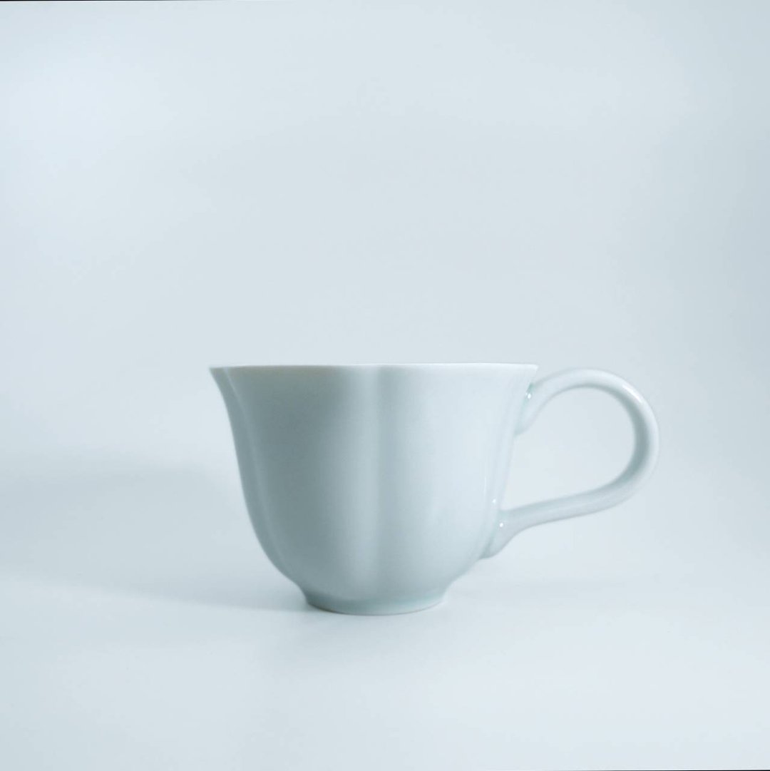 智造所 HUA 小花杯咖啡杯 淡青 - 其他杯子 - 瓷 