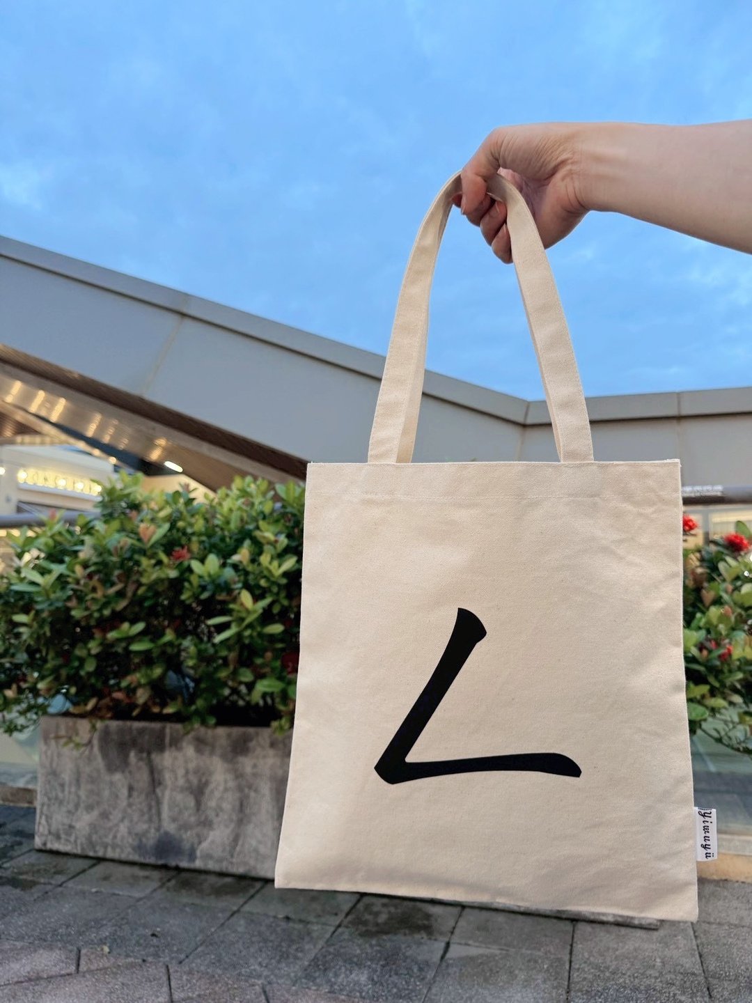 单注音帆布包 Zhuyin Canvas Tote・ㄥ・梦想・Dreams - 侧背包/斜挎包 - 棉 