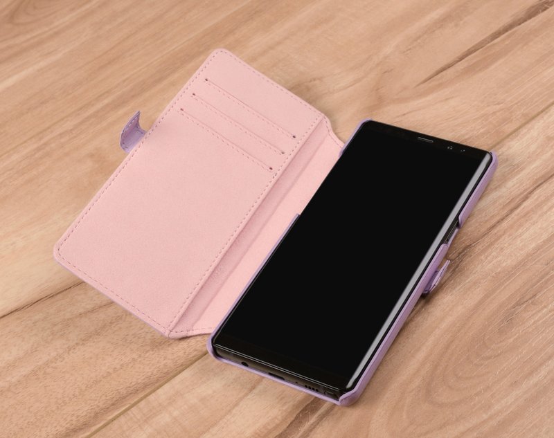 SAMSUNG Note 8 / Note 9 Style N85 硬壳式侧翻菱格皮套定制订做 - 其他 - 真皮 紫色