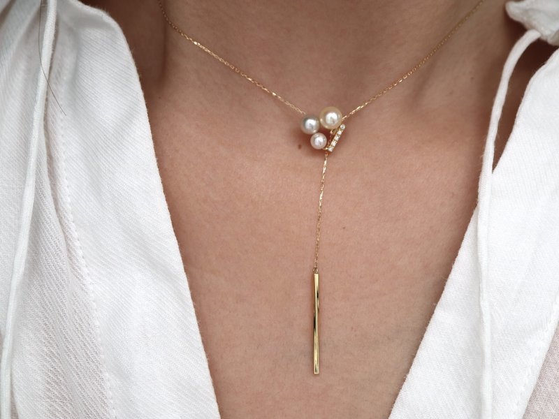 京都原创直邮 海水akoya珍珠18k金项链 4-5.5mm设计师推荐 - 项链 - 珍珠 多色