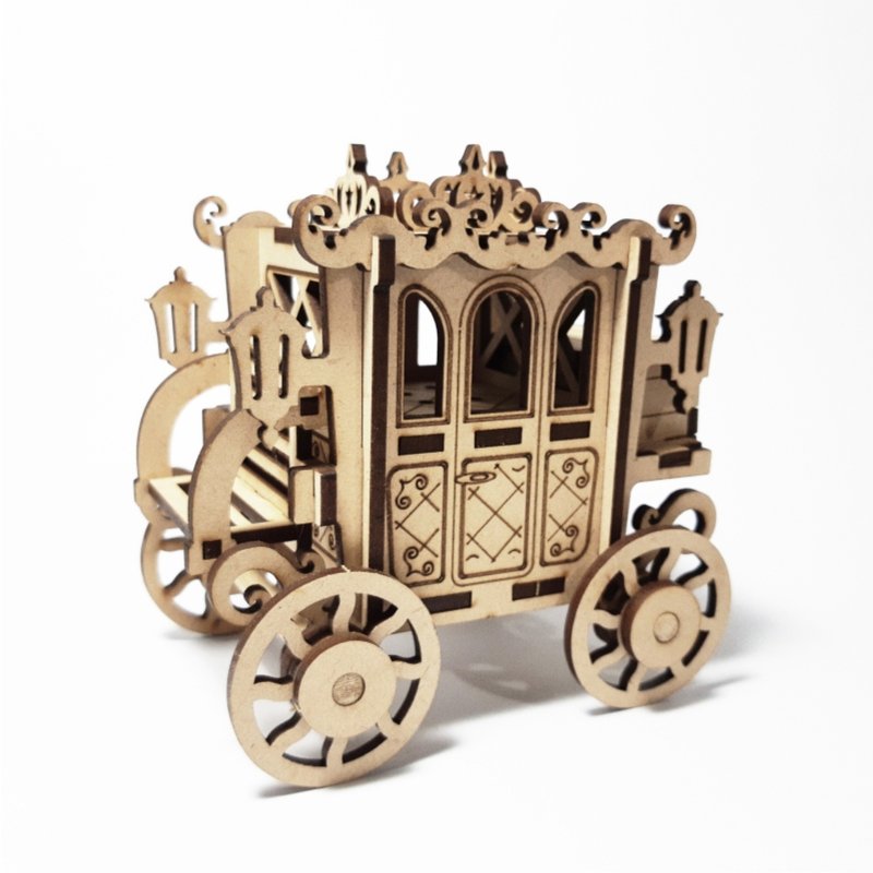 DIY欢乐马车音乐盒 - 木工/竹艺/纸艺 - 木头 卡其色