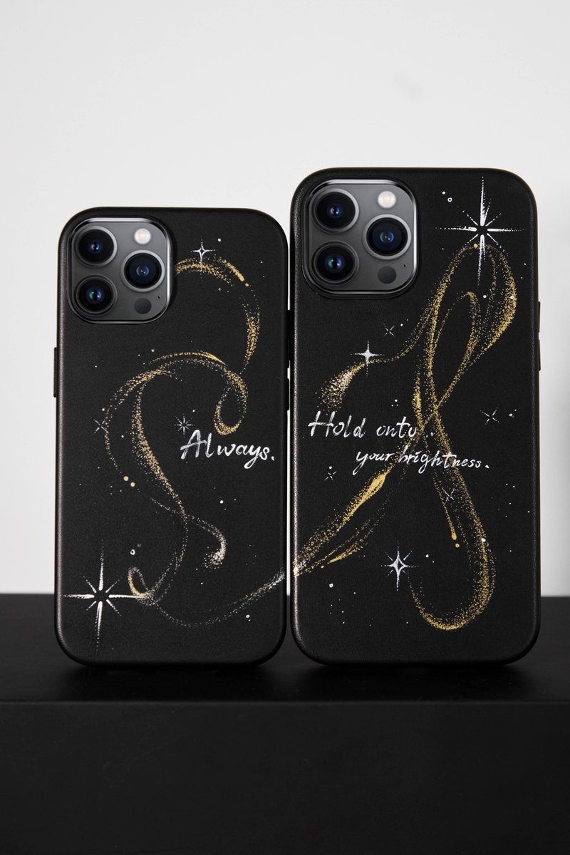 【定制化】刺青真皮手机壳牛皮革Iphone case礼物刻字 - 手机壳/手机套 - 真皮 