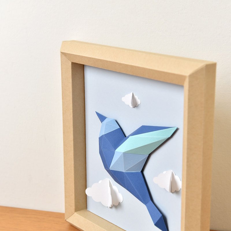 3D纸模型-做到好成品-相框系列-青鸟-摆设 挂饰 挂画 - 木工/竹艺/纸艺 - 纸 蓝色