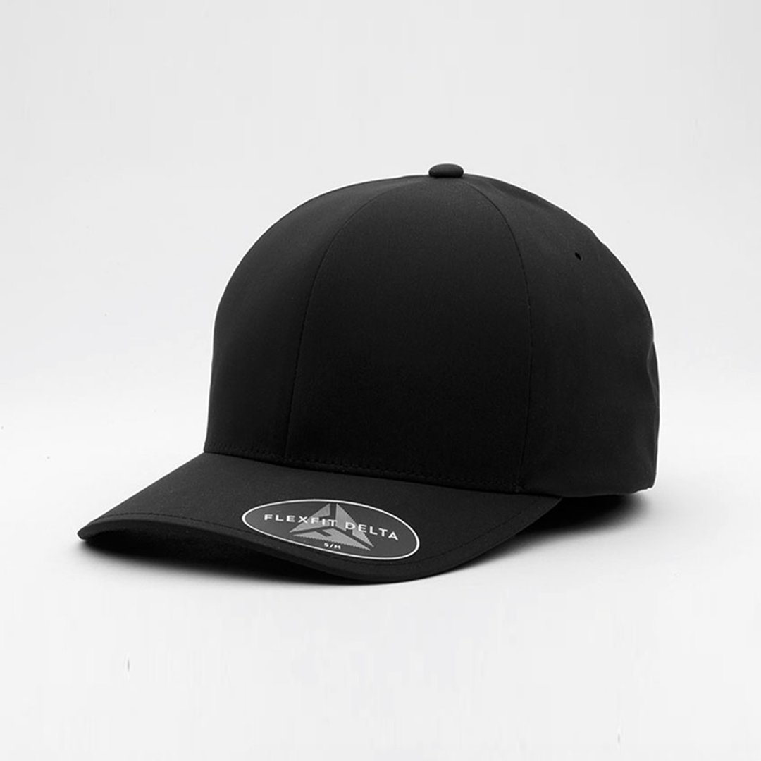 【YUPOONG】防水性 Flexfit Delta X Cap 黑-定制化1-180-05 - 帽子 - 聚酯纤维 黑色