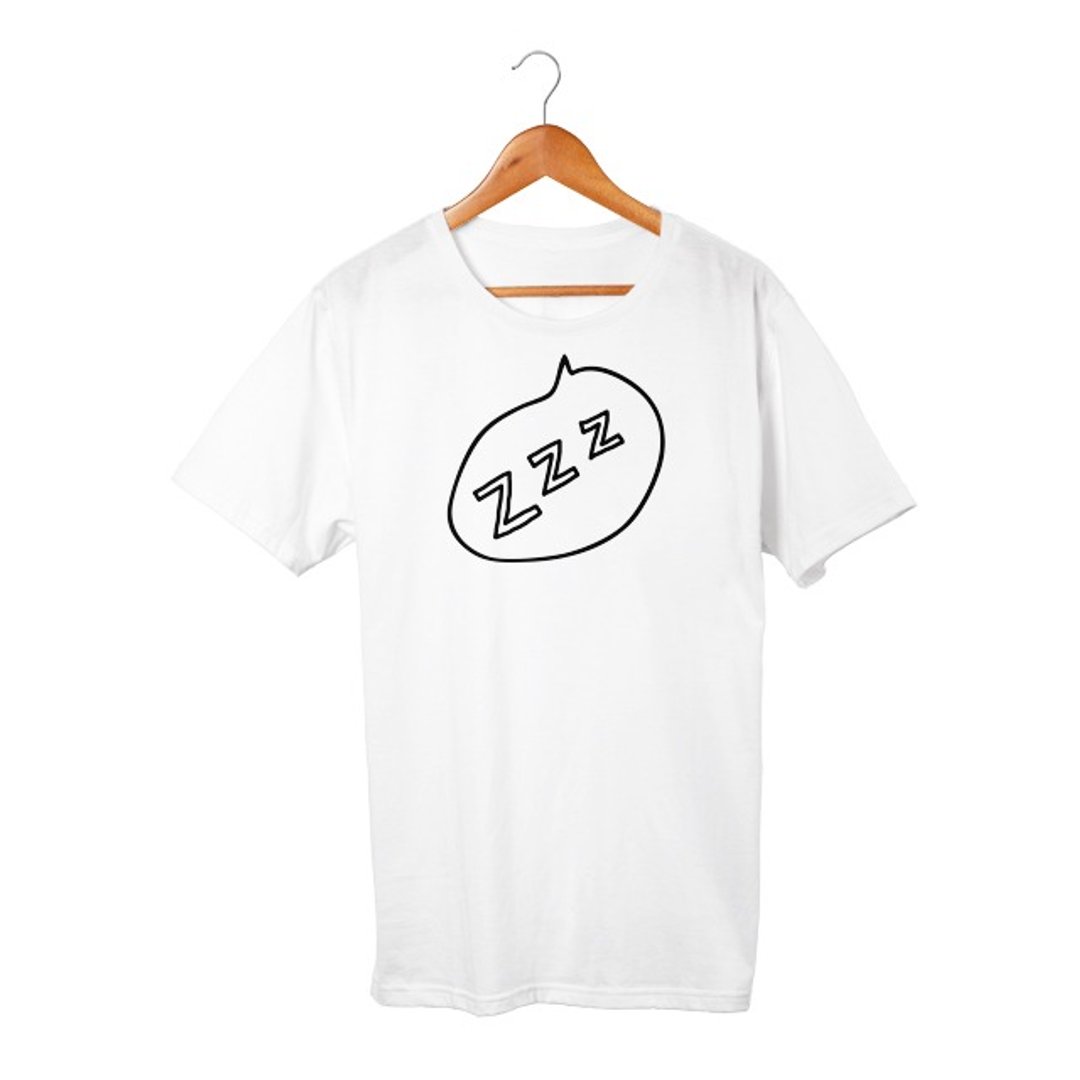 zzz T-shirt - 中性连帽卫衣/T 恤 - 棉 白色