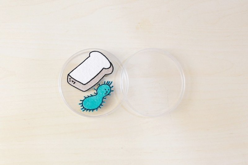 吐司与霉菌 自然组别针 - 胸针 - 绣线 